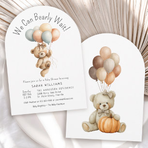 Invitation On peut attendre un Baby shower fille Citrouille m