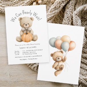 Invitation On peut attendre un joli Baby shower de garçon Cit
