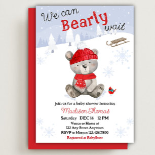 Invitation On peut vraiment attendre le Baby shower