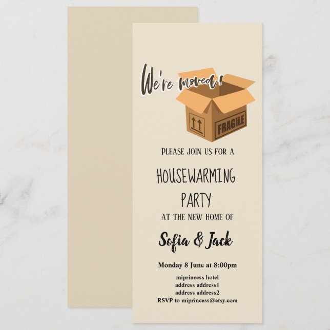 Invitation on propose la fête du réchauffement du foyer (Devant / Derrière)
