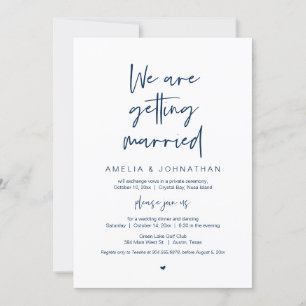 Invitation On se marie, Elopement Dinner Dancing I