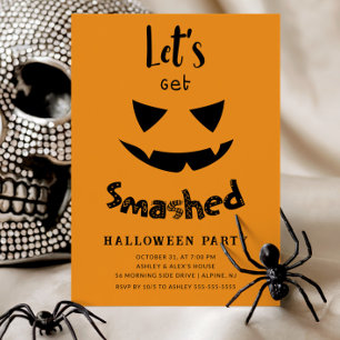 Invitation On va casser l'Halloween adulte