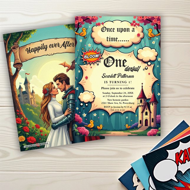 Invitation Once Upon A Time Woodland Fairytale 1st Birthday (Créateur téléchargé)