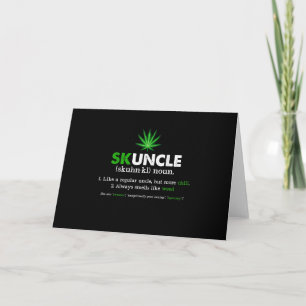 Invitation Oncle amateur de Skuncle Weed Fumeur Drôle 
