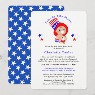 Invitation Oncle Patriotique Sam American Drive Par Baby show