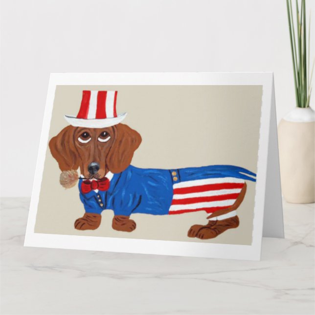 Invitation Oncle Sam Dachshund (Devant)