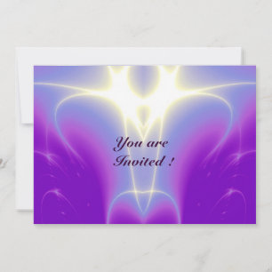 Invitation ONDES LUMINEUSES ,Rose,Violet,Blanc