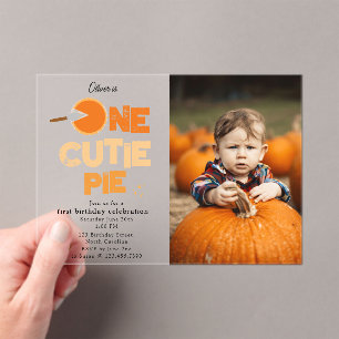 Invitation One Cutie Pie 1er Premier Anniversaire