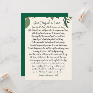 Invitation One Day At A Time Annie Johnson Flint Postcard