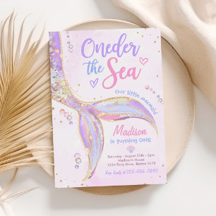 Invitation ONE der The Sea Mermaid 1er anniversaire fête
