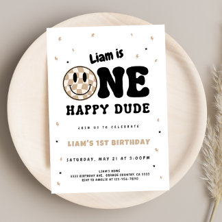 Invitation One Happy Dude