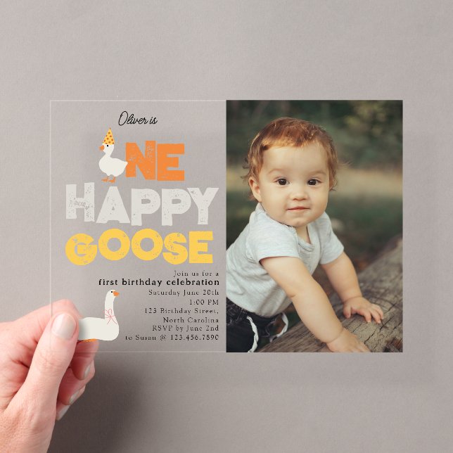 Invitation One Happy Goose 1er  Premier Anniversai (In situ (ordinateur de poche))