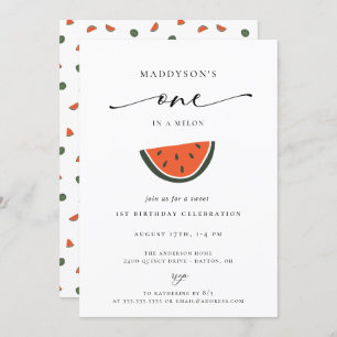 Invitation One In A Melon 1er Anniversaire