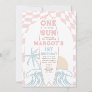 Invitation One In The Sun Surf Surfboard 1er anniversaire