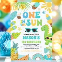 One In The Sun Tropical Beach 1st Birthday Party