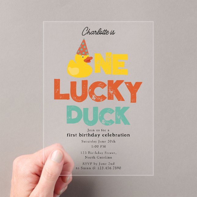 Invitation One Lucky Duck 1er  Premier Anniversair (In situ (ordinateur de poche))