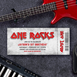 Invitation One Rocks - 1er Billet d'anniversaire