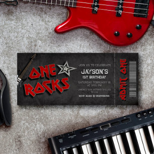 Invitation One Rocks - Garçon 1er anniversaire