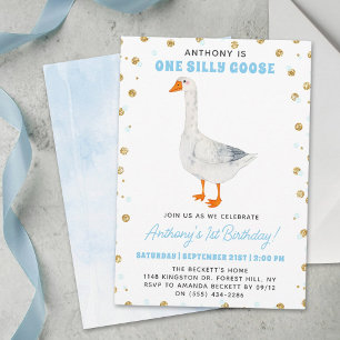 Invitation One Silly Goose Boys 1er Anniversaire