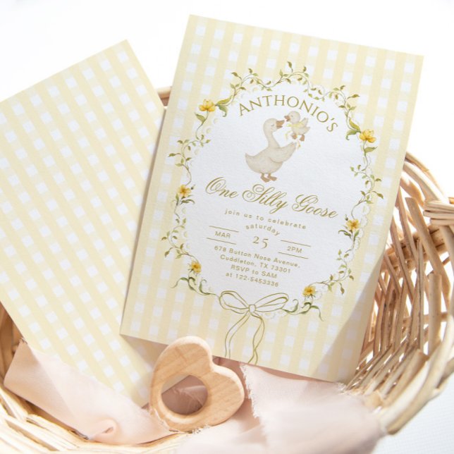 Invitation One Silly Goose Gender neutral  1st Birthday (Créateur téléchargé)