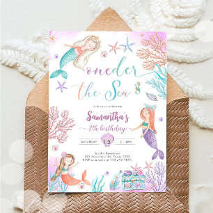 Invitation Oneder La Sirène Sous La Mer 1er Anniversaire