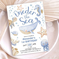 ONEder The Sea ! Boy Cute Ocean 1er anniversaire