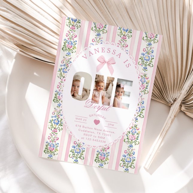 Invitation Onederful Love Shack 1st Birthday Photo collage (Créateur téléchargé)