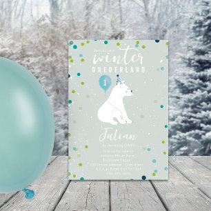 Invitation Onederland Blue Polar Bear 1er anniversaire