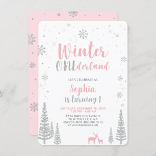 Invitation Onederland d'hiver 1er, premier anniversaire, fill
