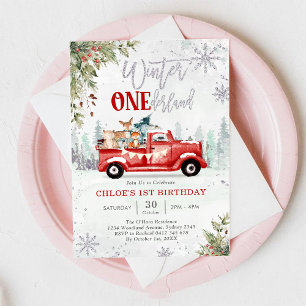 Invitation ONEderland d'hiver Camion Rouge 1er Anniversaire