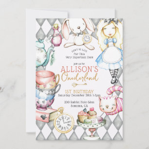 Invitation Onederland Premier anniversaire Tea Party Invitati