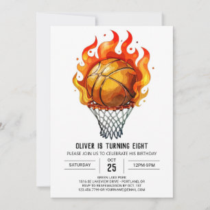 Invitation Online Pastel Sport Basketball Anniversaire