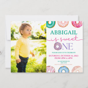 Invitation Ono Sweet Donut 1er Anniversaire Photo
