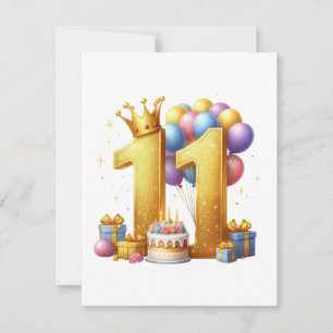 Invitation Onzième anniversaire doré