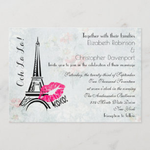 Invitation Ooh La La Paris Tour Eiffel Invite