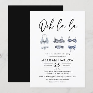 Invitation Ooh La Lingerie Douche Bachelorette Party