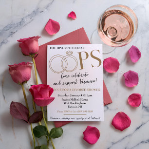Invitation OOPS ! Fête de Divorce