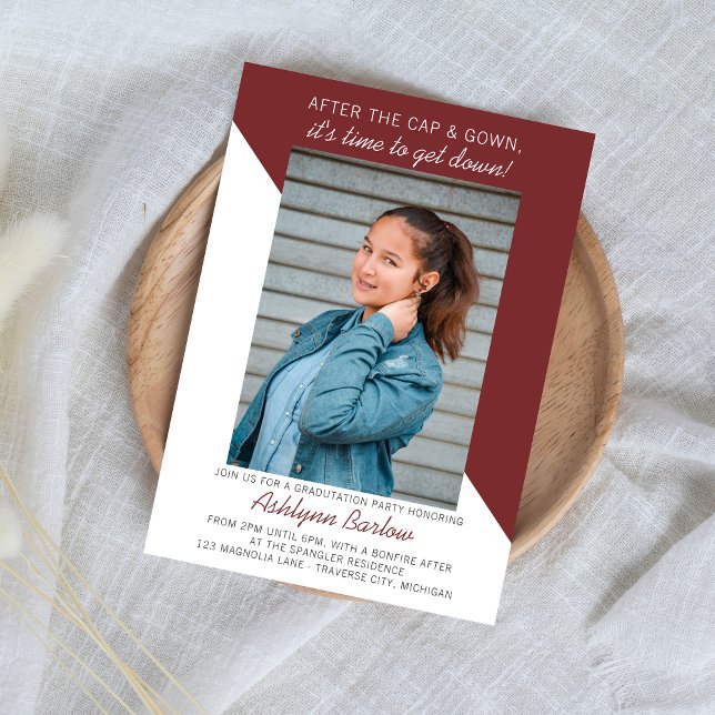 Invitation Open House 2024 - Fête de la graduation Photo Maro (Créateur téléchargé)
