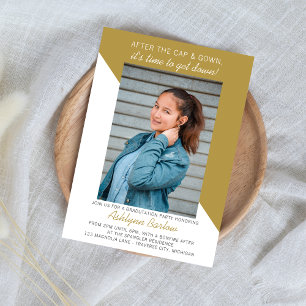 Invitation Open House 2025 de la fête de graduation Photo Gol