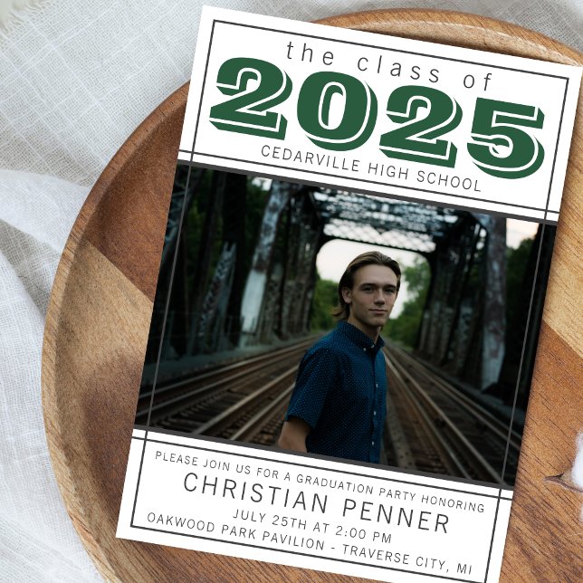 Invitation Open House 2025 de la fête des diplômés Photo Gree (Créateur téléchargé)