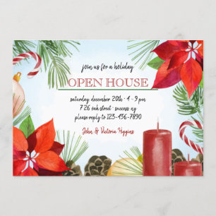 Invitation Open House Cadre Holiday