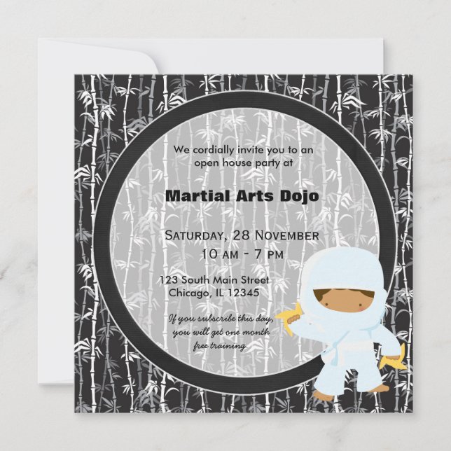 Invitation Open House des arts martiaux (Devant)