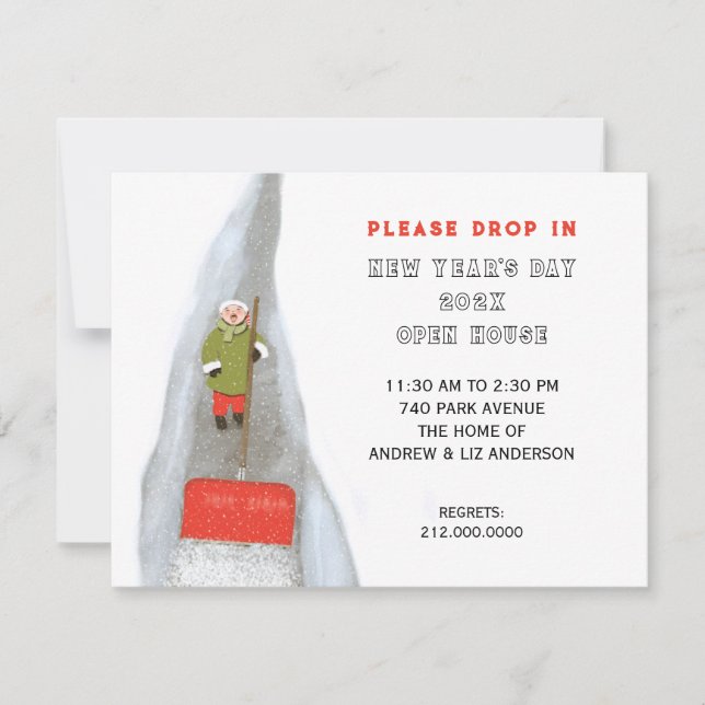 Invitation Open House du Nouvel An (Devant)