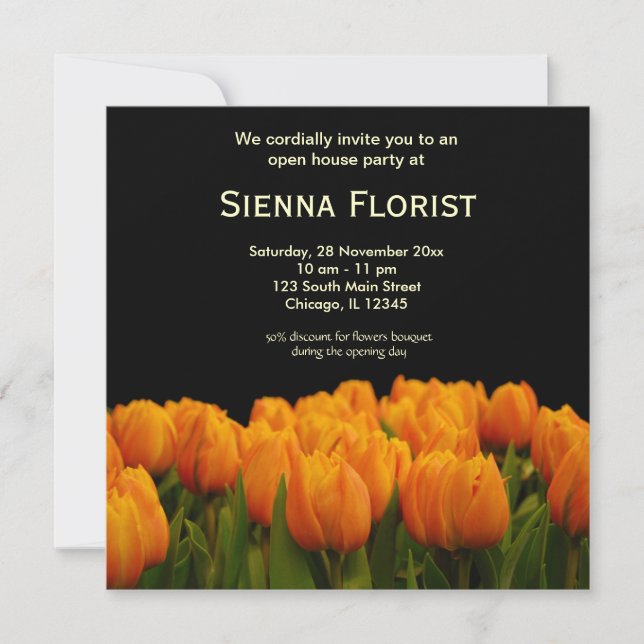 Invitation Open House Florist business (Devant)