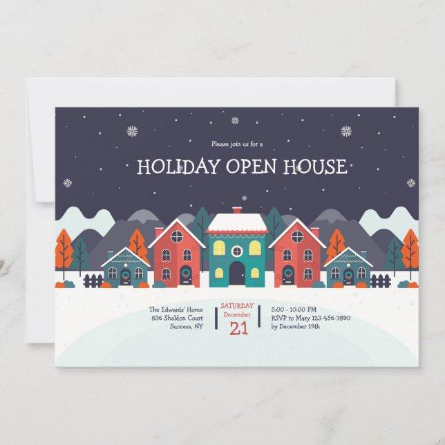 Invitation Open House Holiday (Devant)