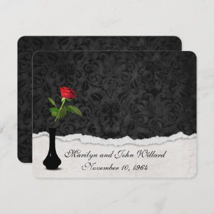 Invitation Open House Mariage Red Rose