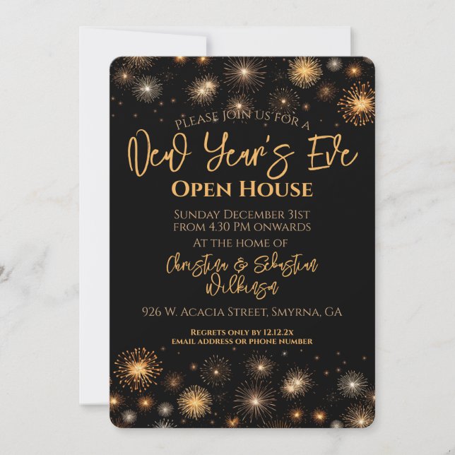 Invitation Open House Party du Nouvel An (Devant)