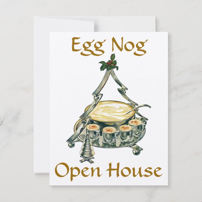 Invitation Open House Party Oeuf Nog (Devant)