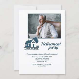 Invitation Open House Photo Retirement Party