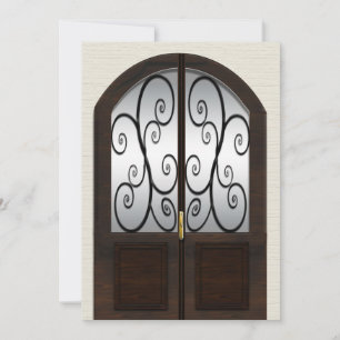 Invitation Open House - Porte à deux volets fantai